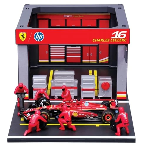 Offerta a tempo: BBURAGO PIT STOP Ferrari SF-24#16 Leclerc, Playset con Diorama, Veicolo in Scala 1:43 e 6 Meccanici, Replica Dettagliata con Licenza Ufficiale Ferrari, Età Consigliata 3+ Anni - 17% da 29.99 € a 24.99 €