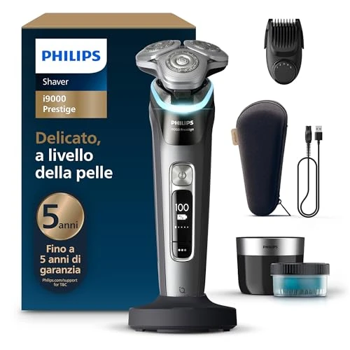 Oferta ograniczona: Philips Shaver i9000 Prestige, golarka elektryczna do golenia na sucho i mokro z technologią Skin IQ, System Triple Lift & Cut, podwójne ostrza SteelPrecision 360º, stylizator brody, Model XP9202/33 z 934.96 EUR na 934.96 EUR (znizka 0%)