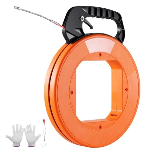 Limited-time offer: VEVOR Fish Tape, 100-foot, 1/4-inch, PET Wire Puller with Optimized Housing and Handle, Easy-to-Use Cable Puller Tool, Flexible Wire Fishing Tools for Walls and Electrical Conduit, Non-Conductive from 21.90 £ to 21.90 £ (save 0.00%)