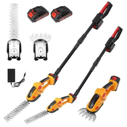 Hedge Trimmer with Telescopic Pole 550 W Max. 120° Rotating Head 4 Positions | Telescopic Distance 2.5 M | Adjustable Strap