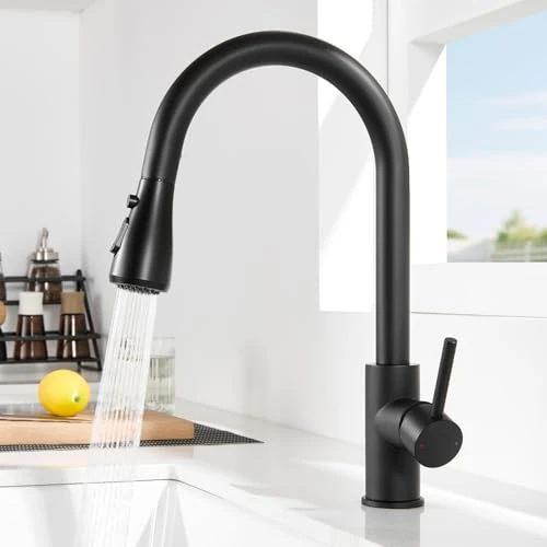 Offerta a tempo: CECIPA Rubinetto Cucina Nero con 2 Tipi di Modalità, Miscelatore Cucina Nero con Doccetta Estraibile di 40CM, Rubinetto con Doccia Estraibile, Miscelatore Monocomando in Acciaio Inox - 16% da 59.99 € a 50.34 €