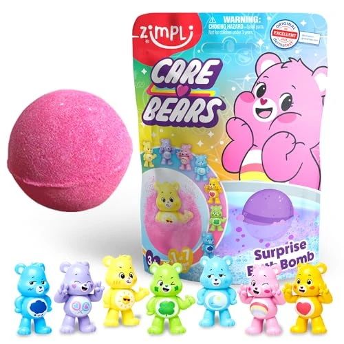 Limited-time offer: ZIMPLI - Large Care Bears Surprise Bath Bomb, 1 of 7 Surprise Care Bears Toys to Collect, One per Baff Bomb, Collectable Toy Figures, Birthday Party Bag Fillers from 5.99 GBP to 4.49 GBP (save 25%)