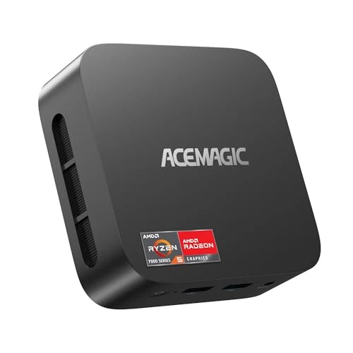 ACEMAGIC Kron Mini K1 Mini PC, AMD Ryzen 5 7430U (6C/12T, Fino a 4.3 GHz), Mini Computer 16GB DDR4 RAM 512GB M.2 2280 SSD,AMD Radeon Graphics 1800MHz, BT 5.2/WIFI 6/per Ufficio, Studio,Business
