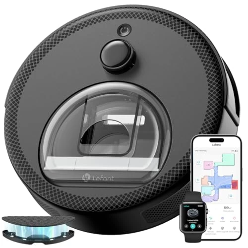 Lefant M330 Robot Vacuum Cleaner, Robot Vacuum Cleaner 5000Pa Suction, DToF Navigation, Mapping, Virtual Zones, Obstacle Avoidance PSD, 150min, Connected by Alexa/APP/WiFi