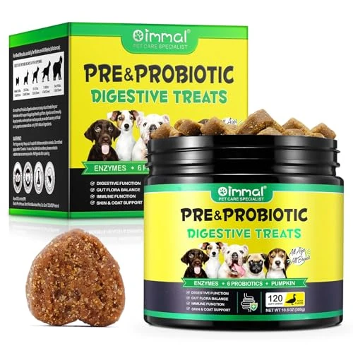 Offerta a tempo: Integratori Probiotici per Cani per La Salute dellIntestino - 120 Pezzi — 44% da 18,99 € a 10,67 €
