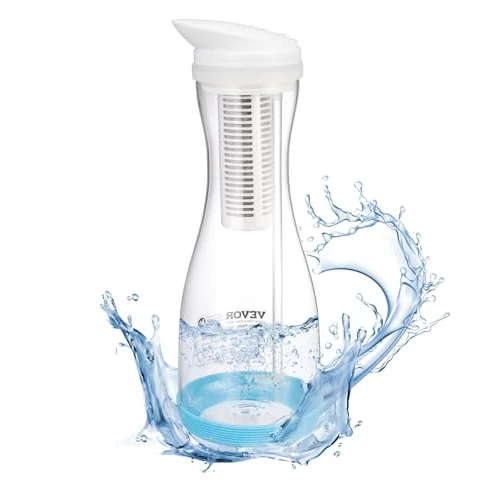 Offre limitée : VEVOR Carafe Filtrant en Verre 6 Tasses, Pichet Filtrant Capacité de Filtre 800 L, Distributeur d'Eau Sûr sans BPA, Réduisant le Chlore, la Rouille, les Odeurs, PFOA/PFOS, pour Maison Bureau de 25.90 € à 17.00 € (34% de remise)