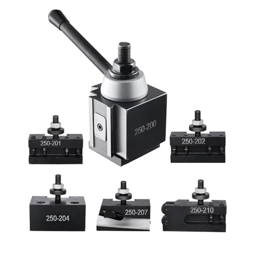 Zeitlich begrenztes Angebot: VEVOR Schnellwechsel-Werkzeughalter-Set, 6-teilig, Stahlhalter für Mini-Drehmaschinen und Metalldrehmaschinen mit 254 bis 381 mm Umlaufdurchmesser, ideale Verbesserung für Ihre Werkstatt von 114.90 € auf 81.85 € (29% Rabatt)