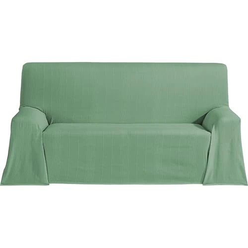 ECOMMERC3 | Foulard Multiusos Tamaño 230x260 cm Verde - Colcha Multiusos Decorativa para Sofá o Cama - Jarapa Sofá o Cama Protector Ligero y Elegante