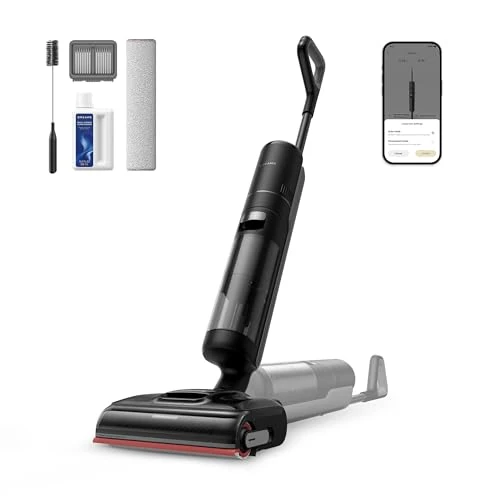 DREAME H15 Pro Wet & Dry Vacuum Cleaner, GapFree AI DescendReach Robot Arm, Three-Piece Cover, Suction 21kPa, 0 Spaces, Thorough Brush Wash at 100°C, 5 Min, Dry at 90°C