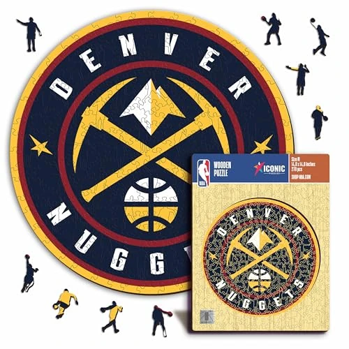Iconic Puzzles NBA Puzzle de Madera, Color Denver Nuggets, L, 500 Pcs (DenverNuggets-L)