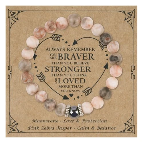 Zeitlich begrenztes Angebot: Alaoo Naturstein Armband, Rosa Damen Naturstein Perlen, Armband mit Perlenanhänger, Armband Geschenk, Geeignet als Geburtstagsgeschenk für Freundinnen, Töchter, Mütter, Kolleginnen(Perle) von 5.94 € auf 5.64 € (5% Rabatt)