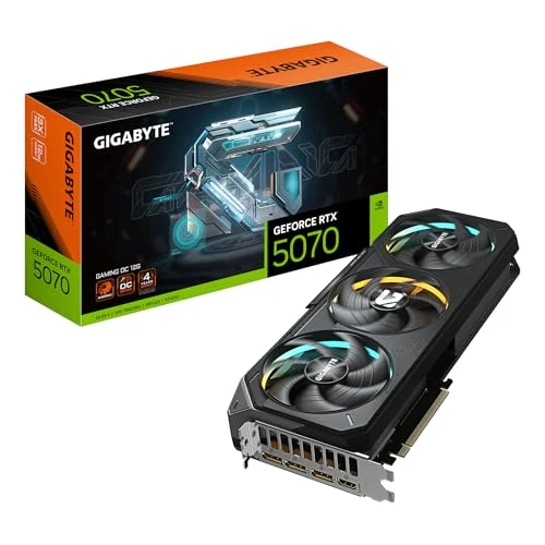 Offre limitée : GIGABYTE GeForce RTX 5070 Gaming OC 12G Carte Graphique - 12 Go GDDR7, 192 Bits, PCI-E 5.0, 2625 MHz Core Clock, 3 x DP 2.1a, 1 x HDMI 2.1b, NVIDIA DLSS 4, GV-N5070GAMING OC-12GD de 699.99 € à 669.99 € (4% de remise)