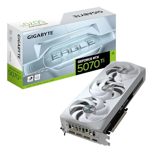 Offerta a tempo: Gigabyte GeForce RTX 5070 Ti EAGLE OC ICE SFF 16G Scheda Grafica - 16GB GDDR7, 256 bit, PCI-E 5.0, 2542 MHz Core Clock, 3 x DP 2.1a, 1 x HDMI 2.1b, NVIDIA DLSS 4, GV-N507TEAGLEOC ICE-16GD - 11% da 1129.00 € a 1006.68 €
