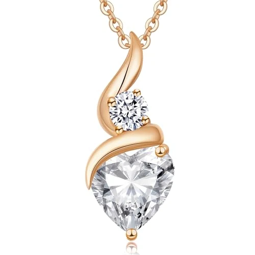 LOUISA SECRET Collier pour femme avec pendentif en forme de cœur en argent sterling 925 avec pierre de naissance flamme du cœur pour la Saint-Valentin, Noël, anniversaire, cadeau pour femme, maman, 45