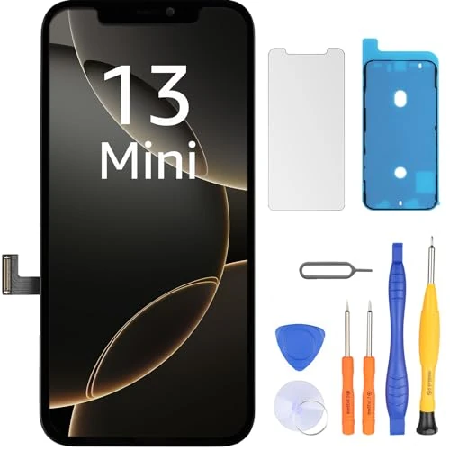 Offerta a tempo: LL TRADER Display per iPhone 13 Mini LCD 5,4" Schermo di Ricambio FHD Touchscreen 3D Touch Digitizer Cornice di Montaggio e Kit di Riparazione U01 - 5% da 44.99 € a 42.74 €