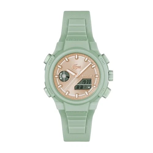 Offerta a tempo: Lacoste Orologio Quarzo Multifunzione Analogico-Digitale da Donna Collezione LC33 con Cinturino in Silicone Verde - 2001433 - 18% da 99.00 € a 80.98 €