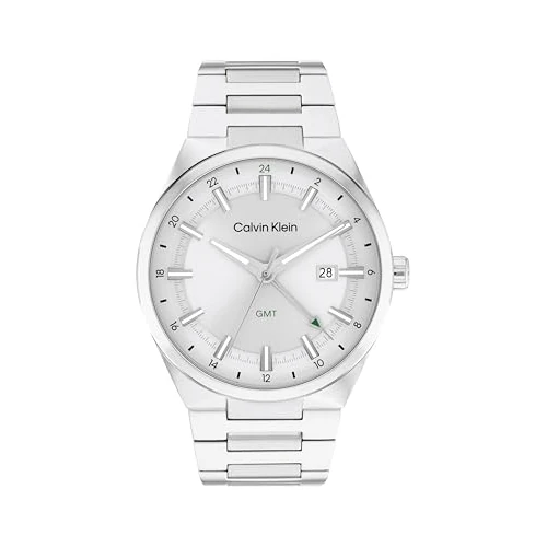 Offre limitee: Calvin Klein Montre à Mouvement Quartz à Trois Aiguilles avec Calendrier pour Homme Collection DISTINGUISH avec Bracelet en Acier Inoxydable de 189.00 EUR a 94.50 EUR (economie 50%)
