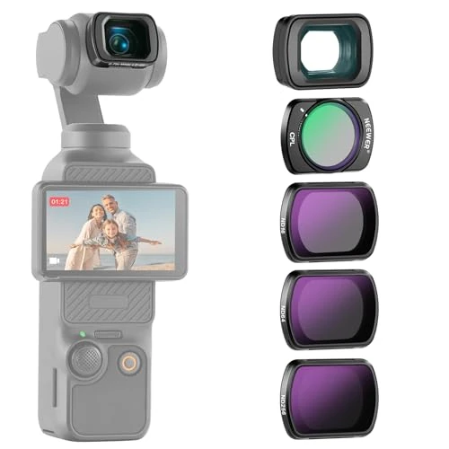 Offerta a tempo: NEEWER Set di Filtri ND (4pz) con Obiettivo Grandangolare 0.75X FOV Esteso a 108°, ND16 ND64 ND256 Filtro Polarizzatore Circolare CPL Compatibile con DJI Osmo Pocket 3 / Pocket 4 / Xtra Muse, FL-B08 - 0.00% da 52.99 € a 52.99 €