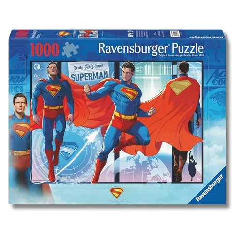 Offerta a tempo: Ravensburger Puzzle 1000 Pezzi, Superman DC Comics– Puzzle Adulti +14 anni, 70 x 50 cm, Puzzle per Adulti Superman, Idee Regalo Superman - 40% da 14.95 € a 8.90 €