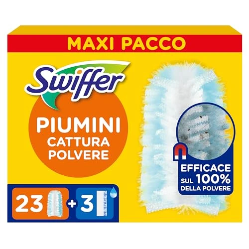 Swiffer Duster plumeaus, 23 plumeaus en 3 vloerdoekjes, vangt stof en vuil op, bereikt de moeilijkste plekken in huis, maxi-formaat