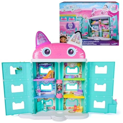 Offerta a tempo: Gabby's Dollhouse The Movie, la Casa delle Bambole di Gabby a Tema Movie, Con Occhi Lenticolari, Personaggi e Mobili per la Casa delle Bambole, Alta 60 cm, 3+ Anni - 38% da 79.99 € a 49.38 €