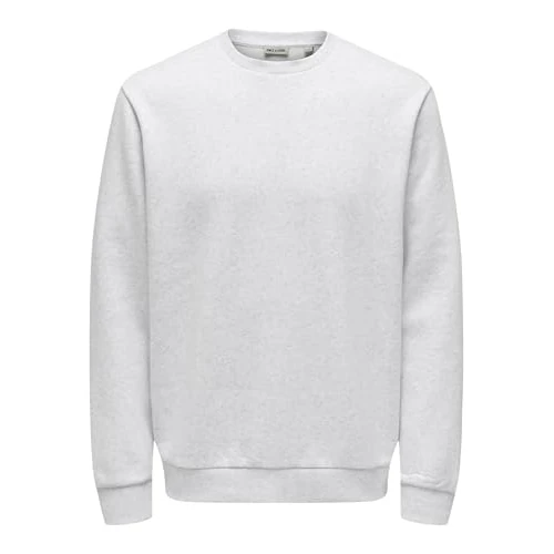 Limited offer: Men's O&S Classic Sweatshirt Regular Fit Long Sleeve Jumper Sweater Top Hoodie-Less ONSCERES from 18.00 EUR to 18.00 EUR (save 0%)