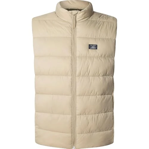 Tijdelijke aanbieding: Pepe Jeans Heren PUFFER GILLET jas, bruin (STONE BEIGE), XL, Bruin (STONE BEIGE), XL van 58.04 € naar 58.04 € (0.00% korting)