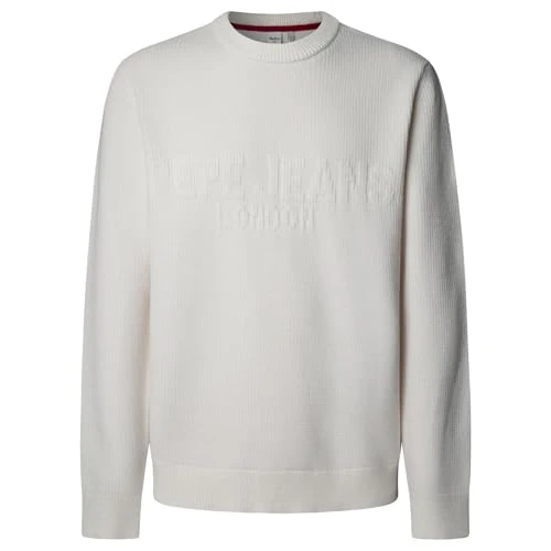 Limited-time offer: Pepe Jeans Men's Phineas Knitwear, Beige (Ivory White), L from 61.02 £ to 61.02 £ (save 0.00%)