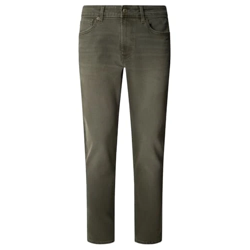 Pepe Jeans Tapered Jeans Stanley, Verde (Verde Militare), W29 / L34 Uomo