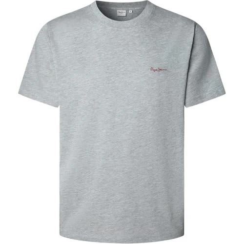 Pepe Jeans Camiseta Contrast Connor para Hombre, Gris (Gris Jaspeado), XXL, Gris (Gris Jaspeado), XXL