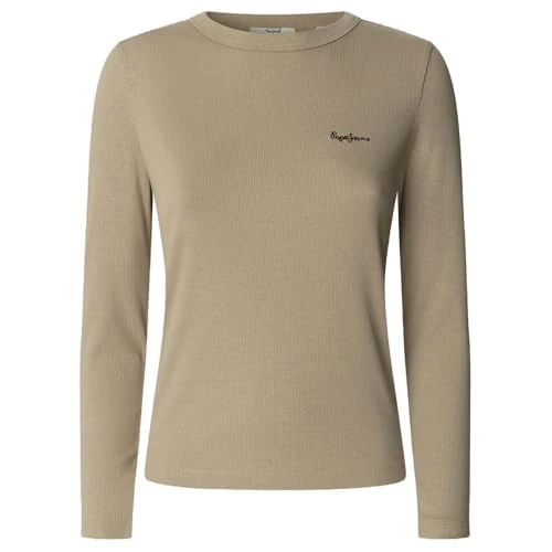 Zeitlich begrenztes Angebot: Pepe Jeans Damen Betina T-Shirt, Braun (Stone Beige), XL, Braun (Stone Beige), XL von 35.00 € auf 28.33 € (19% Rabatt)