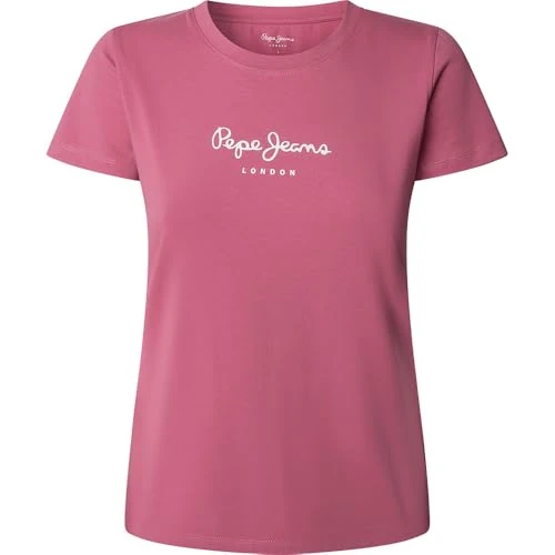 Zeitlich begrenztes Angebot: Pepe Jeans Women's New Virginia SS N T-Shirt, Pink (Slate Rose Pink), M, Rosa (Schieferrosa), M von 29.90 € auf 21.68 € (27% Rabatt)