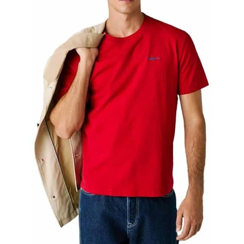 Pepe Jeans Heren Contrast Connor T-Shirt, Rood (Rugby RED), XXL, Rood (Rugby Rood), XXL