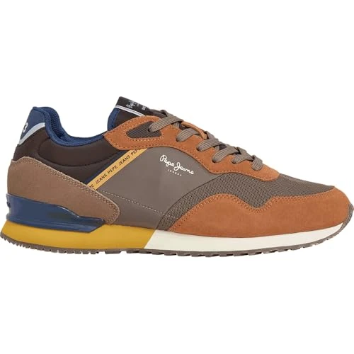 Zeitlich begrenztes Angebot: Pepe Jeans Herren London Brick M Sneak, Brown Tobacco Brown, 6 UK von 57.00 € auf 47.50 € (17% Rabatt)