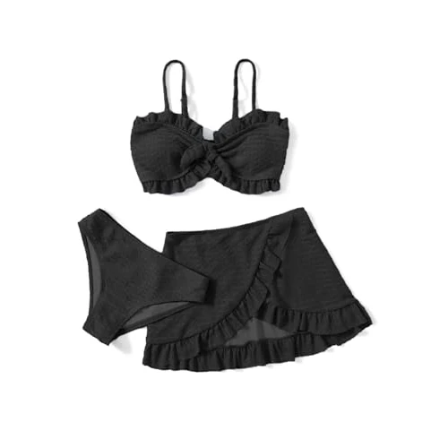 Offerta a tempo: Arshiner Ragazze Costumi da Bagno 3 Pezzi Bikini Tuta Camisole Top con Coprire i Gonna Corta da Spiaggia Bambini Nuoto Costume Surf Costumi da Bagno - 13.34% da 14.99 € a 12.99 €