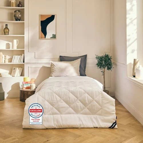 Dreamway kołdra z mikrofibry 135 x 200 cm, lekka kołdra z wypełnieniem poliestrowym na lato, 150 g/m2, certyfikat Oeko-Tex, dla 1 osoby, wzór zapobiegający grudkom, można prać w temperaturze 60°C