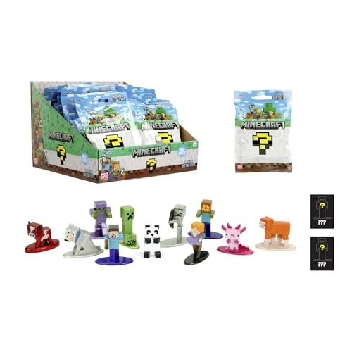 Zeitlich begrenztes Angebot: Jada Toys Minecraft Figur (1 Stück in Mystery Blind-Tüte) - 1 von 13 detaillierten Nano Sammelfiguren aus Metall für Fans und Kinder ab 3 Jahre, Welle 5, Auswahl per Zufallslos, je ca. 4 cm von 4.23 € auf 4.23 € (0.0% Rabatt)