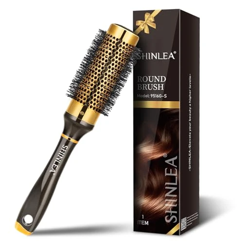 Cepillo Redondo - SHINLEA Cepillo Pelo Rizado 33MM Para Cabello Corto Mujeres, Hecho De Aluminio, Añade Volumen Y Brillo Al Cabello Fino