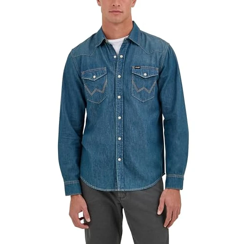 Oferta limitada: Wrangler Camisa icónica de Mezclilla de Ajuste Regular para Hombre, Tobacco Denim, X-Large de 45.43 € a 45.43 € (ahorro 0.00%)