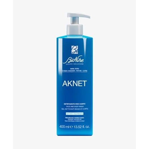 Offerta a tempo: BioNike Aknet - Gel Detergente Viso e Corpo per Pelle Grassa e a Tendenza Acneica, Riequilibra e Purifica la Pelle, Migliora le Imperfezioni, 400 ml - 25% da 19.90 € a 14.99 €