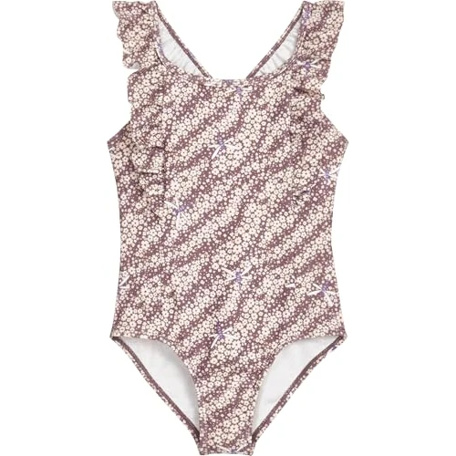 Offre limitée : Playshoes Maillot de Bain Anti-UV, Fleurs Violettes, 110-116 de 16.35 € à 16.35 € (0.00% de remise)