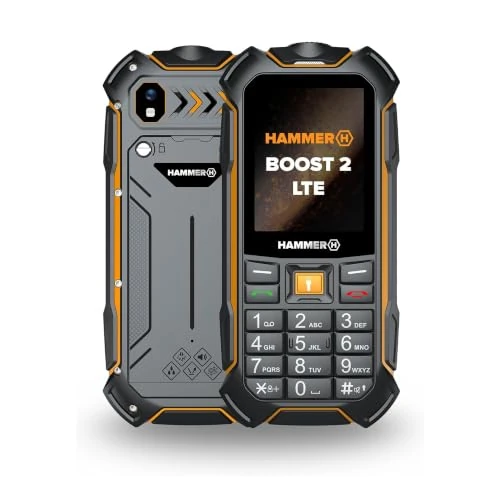 Offerta a tempo: HAMMER Boost 2 LTE telefono rugged 4G IP68, cellulare da lavoro con tasti grandi, display 2,4", Dual SIM, batteria 3500 mAh lunga durata, nero-arancione - 15% da 89.00 € a 75.76 €