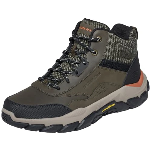 Offerta a tempo: Skechers Santoro Hopkins - Scarponcini da trekking, Rete sintetica in pelle verde oliva, 42 EU - 32% da 99.95 € a 68.35 €
