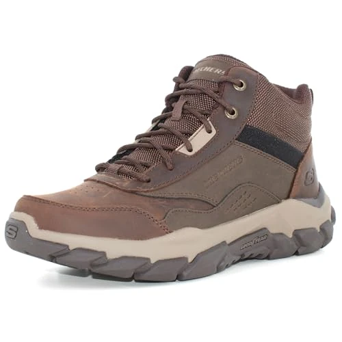 Skechers Botas de senderismo Santoro Hopkins para hombre, Malla sintética de piel de cacao, 41 EU