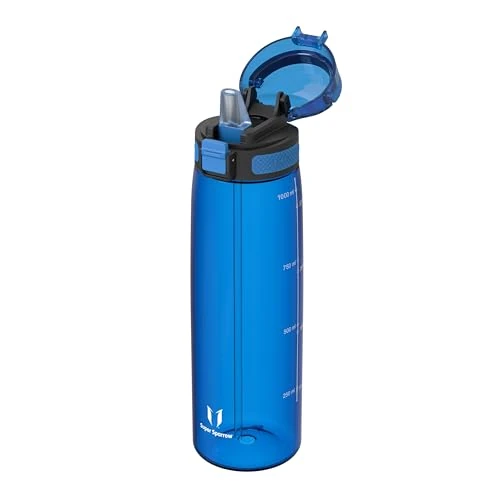 Tijdelijke aanbieding: Sparrow Waterfles met Rietje - Tritan kunststof Drinkfles - Sportfles 1L van 16.59 € naar 16.59 € (0.00% korting)