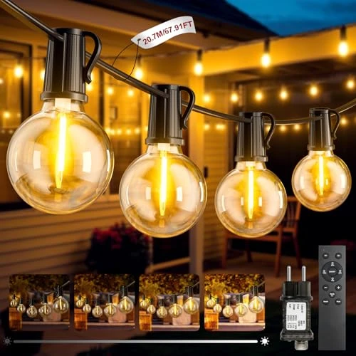 Oferta limitada: FIFlying Guirnalda Luces Exterior, 20.7M/67.9Ft Guirnaldas de Luces Exterior con 30+1 G40 Bombillas, 3 Modos IP44 Impermeable Luces Led Interior con Enchufe para Jardín, Patio, Café, Fiesta, Terraza de 22.99 EUR a 22.99 EUR (ahorro 0%)