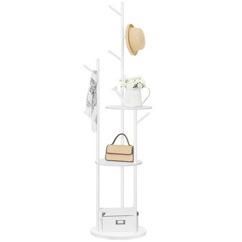 Offre limitée : HOOBRO Portemanteau pour Couloir, Porte-Manteau autoportant avec 6 Crochets et 3 étagères de Rangement, Arbre d'entrée pour Chambre à Coucher, Bureau, Industriel, Rustique Marron et Noir EBF36YM01 de 49.99 EUR à 47.49 EUR (remise 5%)