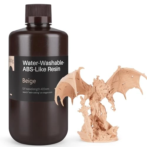 Offerta a tempo: ELEGOO Resina ABS-Like Lavabile in Acqua, Alta Resistenza e Durata, 1 kg Pelle, UV 405nm, Bassa Viscosità, Alta Precisione per Stampanti LCD/DLP/SLA - 43% da 39.99 € a 22.99 €