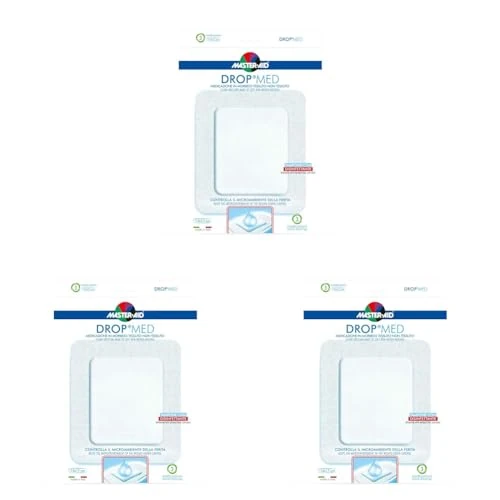 Offerta a tempo: Master Aid Drop Med Extra Large 15 x 17 cm, 3 Pezzi - 1 Prodotto (Confezione da 3) - 32% da 42.00 € a 28.50 €