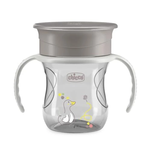 Oferta limitada: Chicco Vaso Infantil Perfect, Vaso Antiderrame para niños 200 ml, 1 Biberón 12+ Meses para Aprender a Beber, con Membrana de Silicona 360° y Asas Extraíbles, 0% BPA, Gris de 12.99 EUR a 12.99 EUR (ahorro 0%)